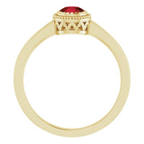 Polished January Solitaire Ring in Gold