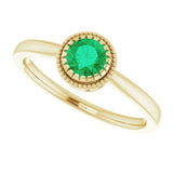 Polished May Solitaire Ring in Gold
