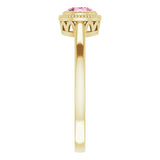 Polished October Solitaire Ring in Gold
