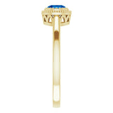 Polished September Solitaire Ring in Gold