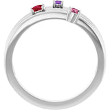 Round Multi-Gemstone Multi Stone Ring in Gold and Platinum | n/a