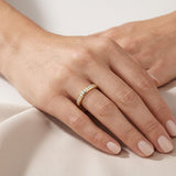 Lab Diamond Heritage Grain Ring 0.15ct H/SI in 18K Gold Vermeil