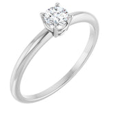 Round Imitation Diamond Youth Ring in Gold