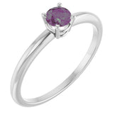 Round Imitation Alexandrite Youth Ring in Gold