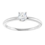 Round Imitation Diamond Youth Ring in Gold