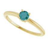 Round Lab-Grown Ruby Youth Ring in Gold
