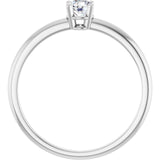 Round Imitation Diamond Youth Ring in Gold