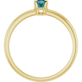 Round Lab-Grown Ruby Youth Ring in Gold