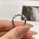 Stacking diamond wedding band, Elegant marquise diamond band