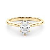 Bague de fiançailles solitaire avec diamant ovale de laboratoire IGI, serti 6 griffes, pureté VVS, couleur D