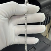 Natural Diamond Tennis Bracelet in 9K White Gold | 3.70Ct Bracelet | Prong Set with Box Clasp
