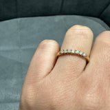 Natural Diamond Prong Set 7 Stone Ring in 9KT Yellow Gold for Women