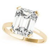 Signature Color Rings Emerald Diamond Engagement Ring — 9K/18K Gold & Platinum