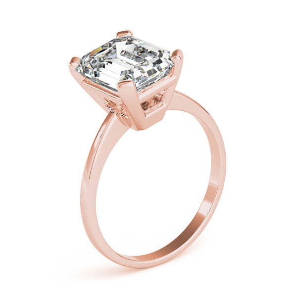Lab-Grown Emerald Cut D-VVS Diamond Solitaire Engagement Ring.