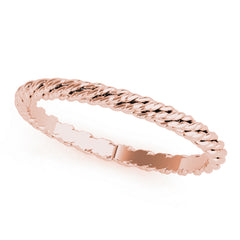 Gold Twisted Rope Wedding Band
