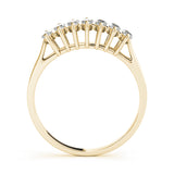 Fancy Marquise Half Eternity Ring in Gold & Platinum