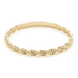 Twisting Braided Gold Band
