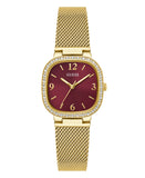 Guess Damen-Analoguhr aus goldfarbenem Edelstahl-Mesh