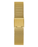 Guess Damen-Analoguhr aus goldfarbenem Edelstahl-Mesh