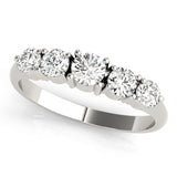 Prong Set Half Eternity Ring in Gold & Platinum