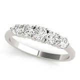 Prong Set Half Eternity Ring in Gold & Platinum