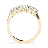 5-Stone Half Eternity Ring in Gold & Platinum