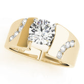 Vintage-Inspired Remounts Round Diamond Engagement Ring — 9K/18K Gold & Platinum