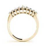 Fancy Marquise Half Eternity Ring in Gold & Platinum