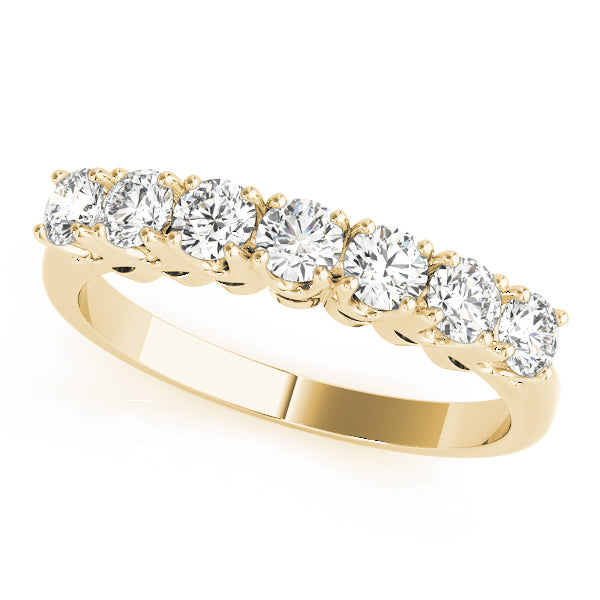 Prong Set Half Eternity Ring in Gold & Platinum
