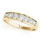 Channel Set Half Eternity Ring in Gold & Platinum