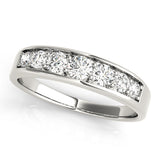 Channel Set Half Eternity Ring in Gold & Platinum