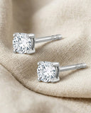 Lab Diamond Stud Earrings 0.20ct H/SI in 9k White Gold – 3mm