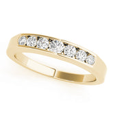 Channel Set Half Eternity Ring in Gold & Platinum