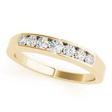 Channel Set Half Eternity Ring in Gold & Platinum