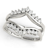 Wraps & Inserts Curved Half Eternity Ring in Gold & Platinum