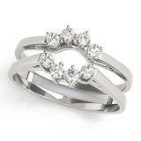 Curved Wraps & Inserts Half Eternity Ring in Gold & Platinum