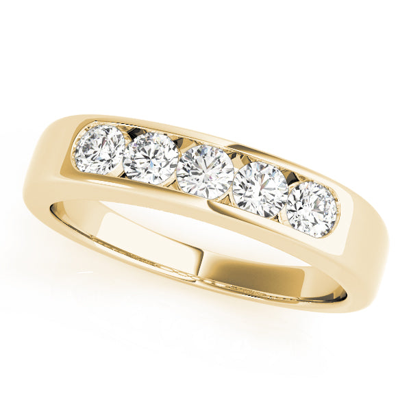 Channel Set Half Eternity Ring in Gold & Platinum