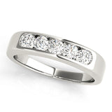 Channel Set Half Eternity Ring in Gold & Platinum