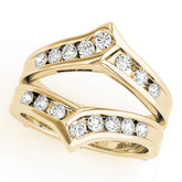 Channel Set Wraps & Inserts Half Eternity Ring in Gold & Platinum