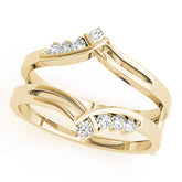 Engagement Wrap Half Eternity Ring in Gold & Platinum