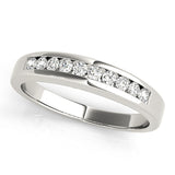 Channel Set Half Eternity Ring in Gold & Platinum