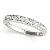 Channel Set Half Eternity Ring in Gold & Platinum
