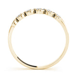 S Bands Half Eternity Ring in Gold & Platinum