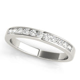 Channel Set Half Eternity Ring in Gold & Platinum