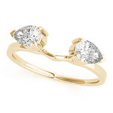 Pear Wraps & Inserts Half Eternity Ring in Gold & Platinum