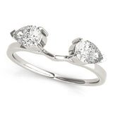 Pear Wraps & Inserts Half Eternity Ring in Gold & Platinum