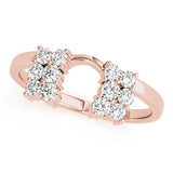 Timeless Half Round Diamond Gold Half Eternity Ring in Gold & Platinum