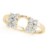 Timeless Half Round Diamond Gold Half Eternity Ring in Gold & Platinum