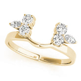 Wrap & Inserts Half Eternity Ring in Gold & Platinum