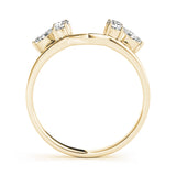 Wrap & Inserts Half Eternity Ring in Gold & Platinum